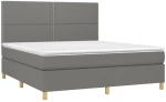 ΚΡΕΒΑΤΙ BOXSPRING ΜΕ ΣΤΡΩΜΑ ΣΚΟΥΡΟ ΓΚΡΙ 180X200 ΕΚ ΥΦΑΣΜΑΤΙΝ 3142274