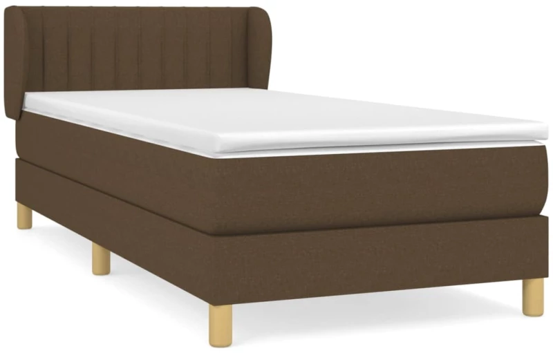 ΚΡΕΒΑΤΙ BOXSPRING ΜΕ ΣΤΡΩΜΑ ΣΚΟΥΡΟ ΚΑΦΕ 90X190 ΕΚ. ΥΦΑΣΜΑΤΙΝΟ 3126928