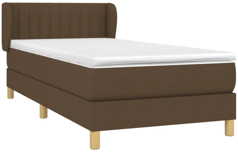 ΚΡΕΒΑΤΙ BOXSPRING ΜΕ ΣΤΡΩΜΑ ΣΚΟΥΡΟ ΚΑΦΕ 90X190 ΕΚ. ΥΦΑΣΜΑΤΙΝΟ 3126928
