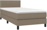 ΚΡΕΒΑΤΙ BOXSPRING ΜΕ ΣΤΡΩΜΑ TAUPE 80X200 ΕΚ. ΥΦΑΣΜΑΤΙΝΟ 3140173