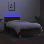 ΚΡΕΒΑΤΙ BOXSPRING ΜΕ ΣΤΡΩΜΑ & LED ΣΚ.ΚΑΦΕ 90X190 ΕΚ. ΥΦΑΣΜΑΤΙΝΟ 3134000