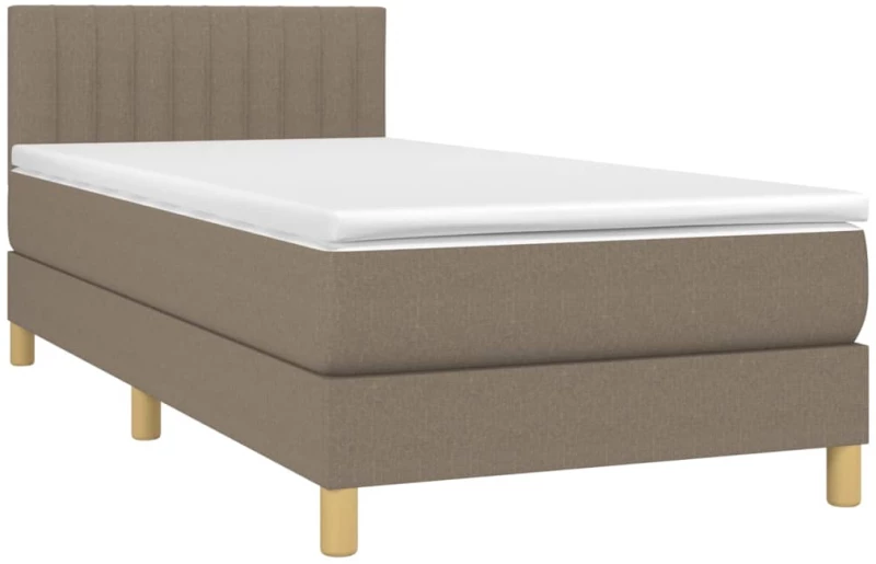 ΚΡΕΒΑΤΙ BOXSPRING ΜΕ ΣΤΡΩΜΑ & LED TAUPE 80X200 ΕΚ. ΥΦΑΣΜΑΤΙΝΟ 3133833