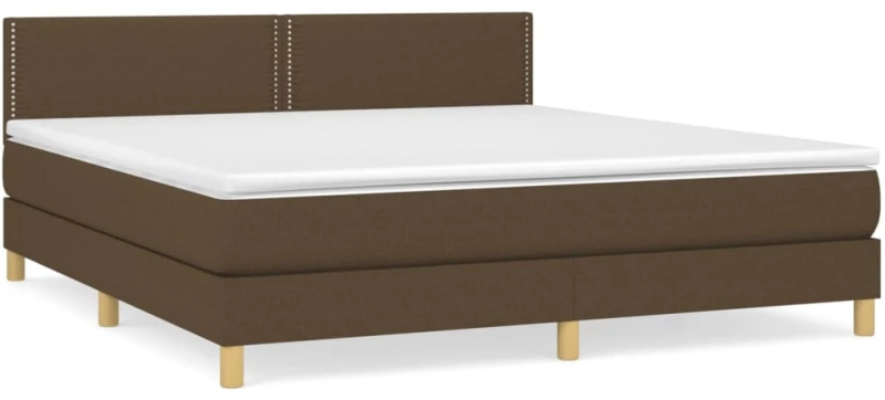 ΚΡΕΒΑΤΙ BOXSPRING ΜΕ ΣΤΡΩΜΑ ΣΚΟΥΡΟ ΚΑΦΕ 180X200 ΕΚ ΥΦΑΣΜΑΤΙΝΟ 3140556