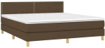 ΚΡΕΒΑΤΙ BOXSPRING ΜΕ ΣΤΡΩΜΑ ΣΚΟΥΡΟ ΚΑΦΕ 180X200 ΕΚ ΥΦΑΣΜΑΤΙΝΟ 3140556