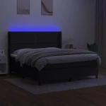 ΚΡΕΒΑΤΙ BOXSPRING ΜΕ ΣΤΡΩΜΑ & LED ΜΑΥΡΟ 180X200 ΕΚ. ΥΦΑΣΜΑΤΙΝΟ 3138255