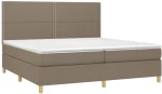 ΚΡΕΒΑΤΙ BOXSPRING ΜΕ ΣΤΡΩΜΑ & LED TAUPE 200X200 ΕΚ. ΥΦΑΣΜΑΤΙΝΟ 3135385