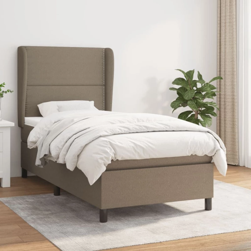ΚΡΕΒΑΤΙ BOXSPRING ΜΕ ΣΤΡΩΜΑ TAUPE 90X190 ΕΚ.ΥΦΑΣΜΑΤΙΝΟ 3127849