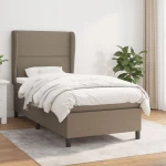 ΚΡΕΒΑΤΙ BOXSPRING ΜΕ ΣΤΡΩΜΑ TAUPE 90X190 ΕΚ.ΥΦΑΣΜΑΤΙΝΟ 3127849