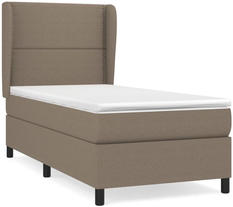 ΚΡΕΒΑΤΙ BOXSPRING ΜΕ ΣΤΡΩΜΑ TAUPE 90X190 ΕΚ.ΥΦΑΣΜΑΤΙΝΟ 3127849