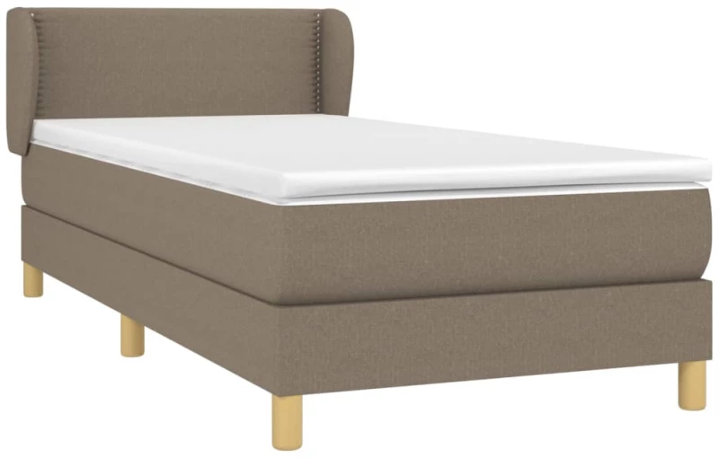 ΚΡΕΒΑΤΙ BOXSPRING ΜΕ ΣΤΡΩΜΑ TAUPE 90X190 ΕΚ.ΥΦΑΣΜΑΤΙΝΟ 3126689