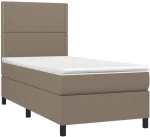 ΚΡΕΒΑΤΙ BOXSPRING ΜΕ ΣΤΡΩΜΑ & LED TAUPE 90X190 ΕΚ. ΥΦΑΣΜΑΤΙΝΟ 3134761