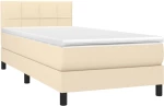 ΚΡΕΒΑΤΙ BOXSPRING ΜΕ ΣΤΡΩΜΑ & LED ΚΡΕΜ 80X200 ΕΚ. ΥΦΑΣΜΑΤΙΝΟ 3133114