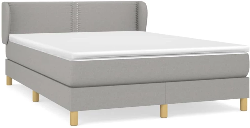 ΚΡΕΒΑΤΙ BOXSPRING ΜΕ ΣΤΡΩΜΑ ΑΝΟΙΧΤΟ ΓΚΡΙ 140X190 ΕΚ. ΥΦΑΣΜΑΤΙΝΟ 3126717