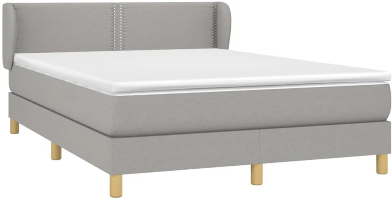 ΚΡΕΒΑΤΙ BOXSPRING ΜΕ ΣΤΡΩΜΑ ΑΝΟΙΧΤΟ ΓΚΡΙ 140X190 ΕΚ. ΥΦΑΣΜΑΤΙΝΟ 3126717