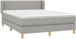 ΚΡΕΒΑΤΙ BOXSPRING ΜΕ ΣΤΡΩΜΑ ΑΝΟΙΧΤΟ ΓΚΡΙ 140X190 ΕΚ. ΥΦΑΣΜΑΤΙΝΟ 3126717