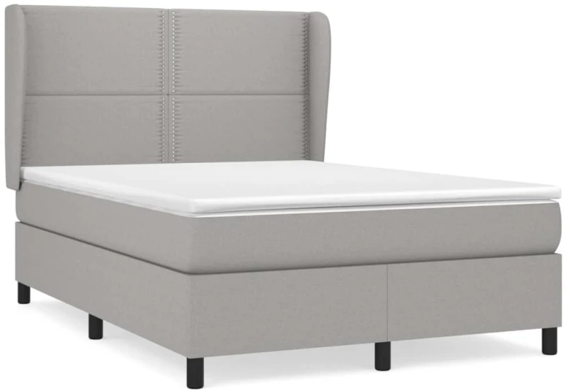 ΚΡΕΒΑΤΙ BOXSPRING ΜΕ ΣΤΡΩΜΑ ΑΝΟΙΧΤΟ ΓΚΡΙ 140X200 ΕΚ. ΥΦΑΣΜΑΤΙΝΟ 3127885