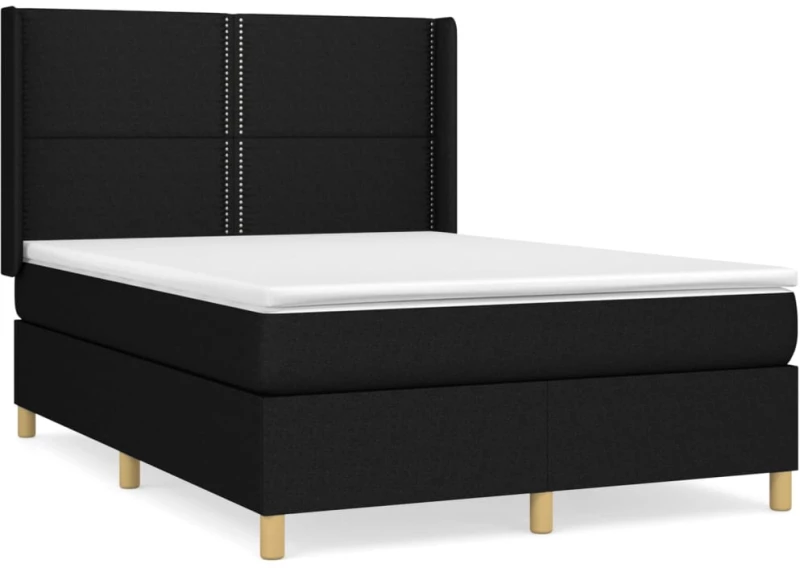 ΚΡΕΒΑΤΙ BOXSPRING ΜΕ ΣΤΡΩΜΑ ΜΑΥΡΟ 140X200 ΕΚ. ΥΦΑΣΜΑΤΙΝΟ 3131915