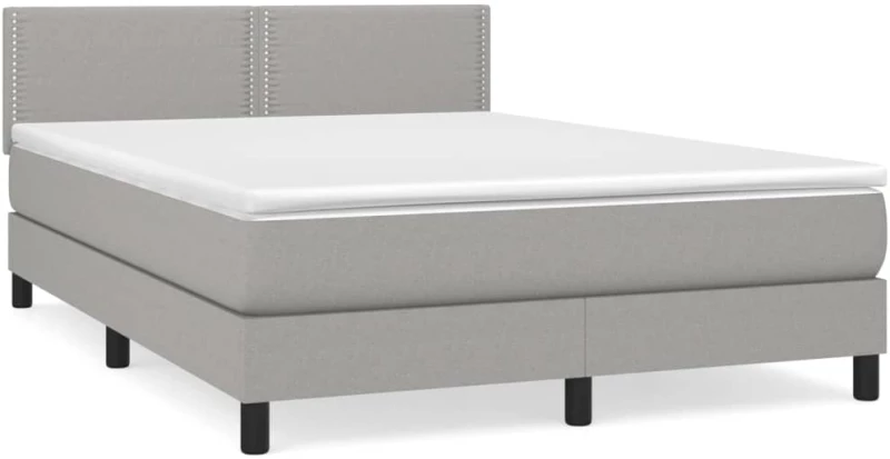 ΚΡΕΒΑΤΙ BOXSPRING ΜΕ ΣΤΡΩΜΑ ΑΝΟΙΧΤΟ ΓΚΡΙ 140X200 ΕΚ. ΥΦΑΣΜΑΤΙΝΟ 3139977