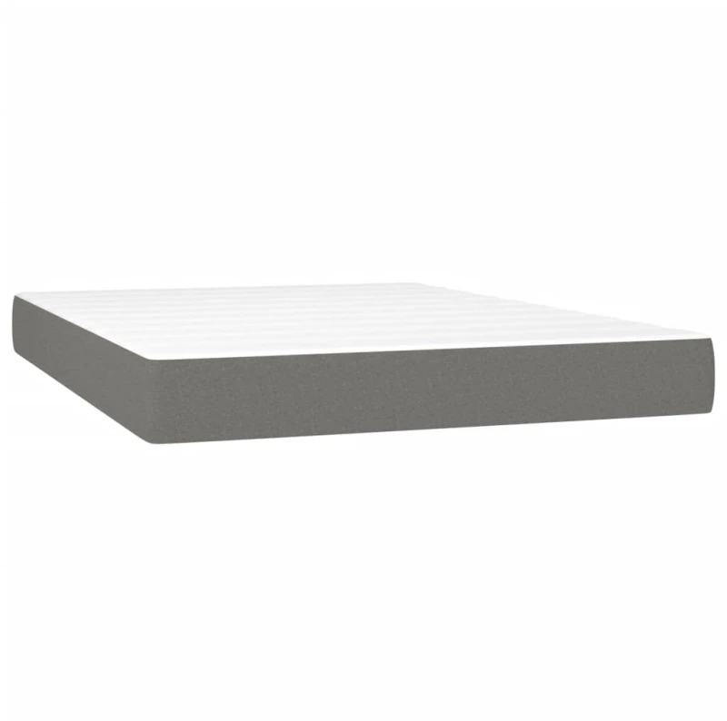 ΚΡΕΒΑΤΙ BOXSPRING ΜΕ ΣΤΡΩΜΑ & LED ΣΚ.ΓΚΡΙ 140X190ΕΚ. ΥΦΑΣΜΑΤΙΝΟ 3135350