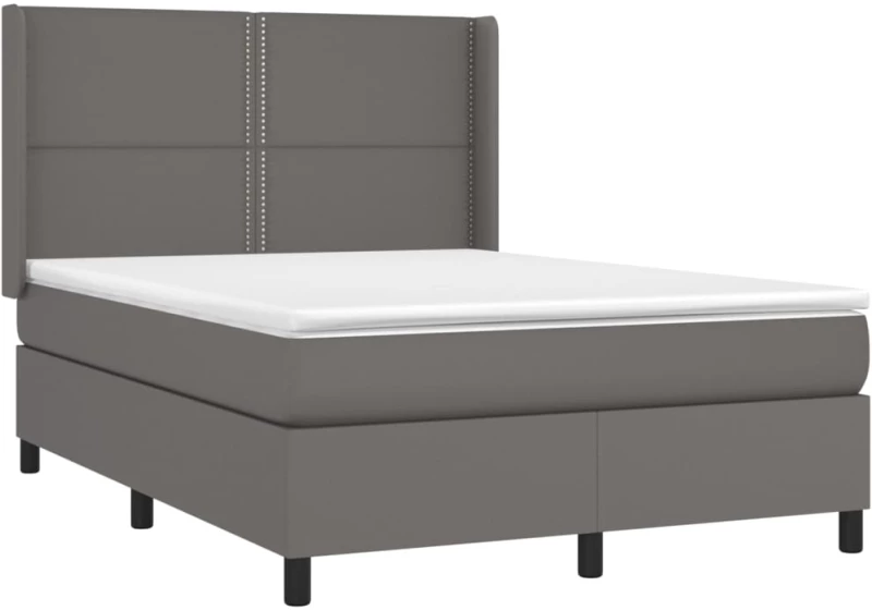 ΚΡΕΒΑΤΙ BOXSPRING ΜΕ ΣΤΡΩΜΑ ΓΚΡΙ 140X190ΕΚ. ΑΠΟ ΣΥΝΘΕΤΙΚΟ ΔΕΡΜΑ 3132439