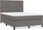 ΚΡΕΒΑΤΙ BOXSPRING ΜΕ ΣΤΡΩΜΑ ΓΚΡΙ 140X200ΕΚ. ΑΠΟ ΣΥΝΘΕΤΙΚΟ ΔΕΡΜΑ 3142789