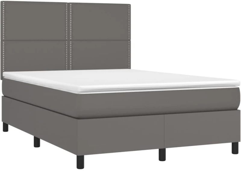 ΚΡΕΒΑΤΙ BOXSPRING ΜΕ ΣΤΡΩΜΑ ΓΚΡΙ 140X200ΕΚ. ΑΠΟ ΣΥΝΘΕΤΙΚΟ ΔΕΡΜΑ 3142789