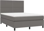 ΚΡΕΒΑΤΙ BOXSPRING ΜΕ ΣΤΡΩΜΑ ΓΚΡΙ 140X200ΕΚ. ΑΠΟ ΣΥΝΘΕΤΙΚΟ ΔΕΡΜΑ 3142789