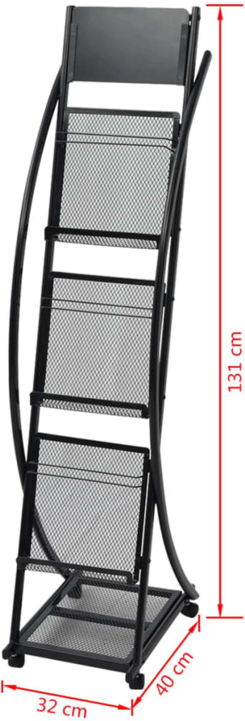 ΡΑΦΙΕΡΑ ΠΕΡΙΟΔΙΚΩΝ ΜΑΥΡΗ A4 40 X 32 X 131 ΕΚ. 30098