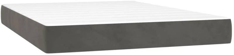 ΚΡΕΒΑΤΙ BOXSPRING ΜΕ ΣΤΡΩΜΑ & LED ΣΚ. ΓΚΡΙ 140X190ΕΚ. ΒΕΛΟΥΔΙΝΟ 3134340