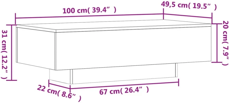 ΤΡΑΠΕΖΑΚΙ ΣΑΛΟΝΙΟΥ ΚΑΠΝΙΣΤΗ ΔΡΥΣ 100X49,5X31 ΕΚ. ΕΠΕΞΕΡΓ. ΞΥΛΟ 833893