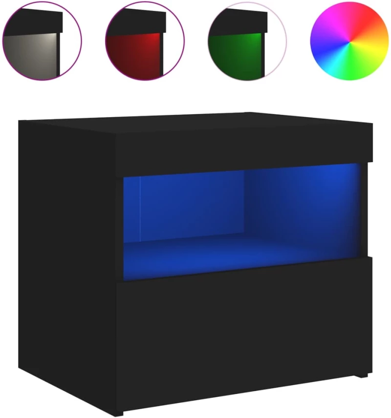 ΚΟΜΟΔΙΝΟ ΜΕ ΦΩΤΑ LED ΜΑΥΡΟ 50 X 40 X 45 ΕΚ. 836765