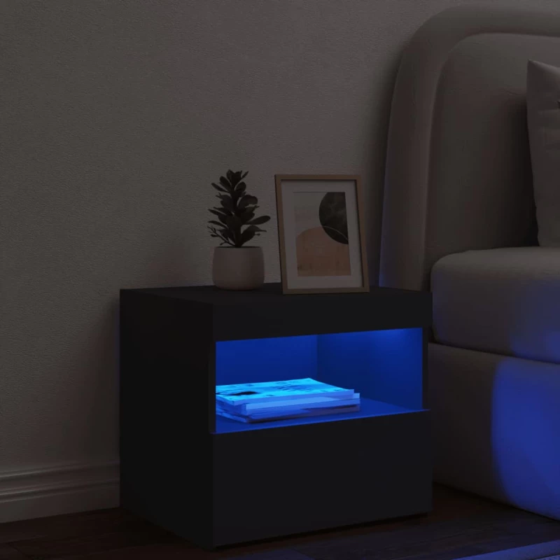 ΚΟΜΟΔΙΝΟ ΜΕ ΦΩΤΑ LED ΜΑΥΡΟ 50 X 40 X 45 ΕΚ. 836765