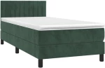 ΚΡΕΒΑΤΙ BOXSPRING ΜΕ ΣΤΡΩΜΑ & LED ΣΚ. ΠΡΑΣΙΝΟ 90X190 ΕΚ ΒΕΛΟΥΔΟ 3134498