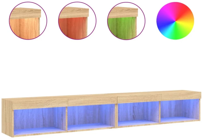 ΈΠΙΠΛΑ ΤΗΛΕΟΡΑΣΗΣ ΜΕ LED 2 ΤΕΜ. SONOMA ΔΡΥΣ 100 X 30 X 30 ΕΚ. 837160