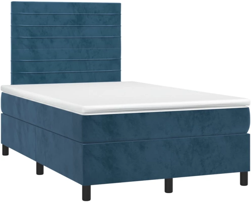 ΚΡΕΒΑΤΙ BOXSPRING ΜΕ ΣΤΡΩΜΑ & LED ΣΚ. ΜΠΛΕ 120X200ΕΚ. ΒΕΛΟΥΔΙΝΟ 3136177