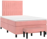 ΚΡΕΒΑΤΙ BOXSPRING ΜΕ ΣΤΡΩΜΑ ΡΟΖ 120X200 ΕΚ. ΒΕΛΟΥΔΙΝΟ 3137958