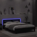 ΠΛΑΙΣΙΟ ΚΡΕΒΑΤΙΟΥ ΜΕ ΚΕΦΑΛΑΡΙ/LED ΜΑΥΡΟ 150 X 200 ΕΚ 3207540