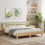 ΠΛΑΙΣΙΟ ΚΡΕΒΑΤΙΟΥ ΜΕ ΚΕΦΑΛΑΡΙ/LED SONOMA ΔΡΥΣ 160X200 ΕΚ. 3207534