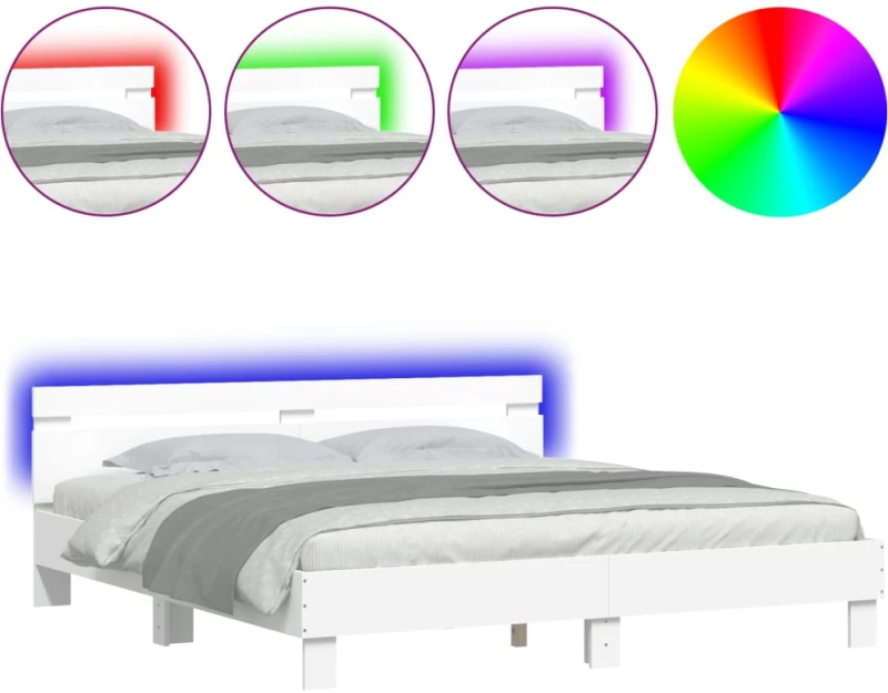 ΠΛΑΙΣΙΟ ΚΡΕΒΑΤΙΟΥ ΜΕ ΚΕΦΑΛΑΡΙ/LED ΛΕΥΚΟ 200 X 200 ΕΚ. 3207518