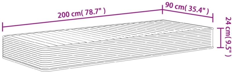 ΣΤΡΩΜΑ ΑΦΡΟΥ MEDIUM SOFT 90X200 ΕΚ. 373005