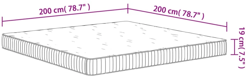 ΣΤΡΩΜΑ ΜΕ POCKET SPRINGS ΜΕΣΑΙΑ ΣΚΛΗΡΟΤΗΤΑ 200 X 200 ΕΚ. 372821