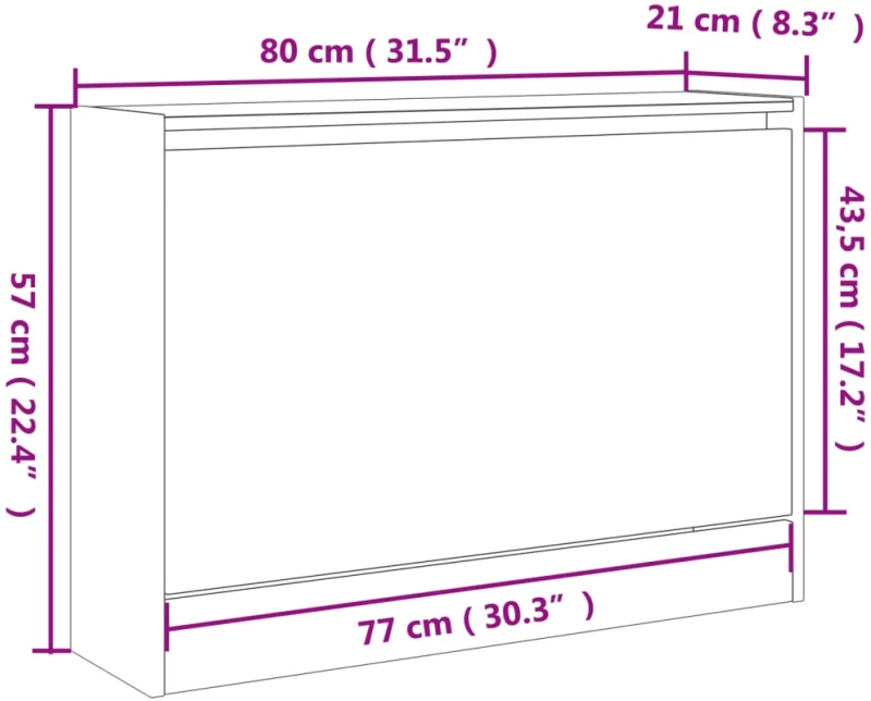 ΠΑΠΟΥΤΣΟΘΗΚΗ ΓΚΡΙ ΣΚΥΡΟΔΕΜΑΤΟΣ 80X21X57 ΕΚ. ΕΠΕΞΕΡΓΑΣΜΕΝΟ ΞΥΛΟ 839913