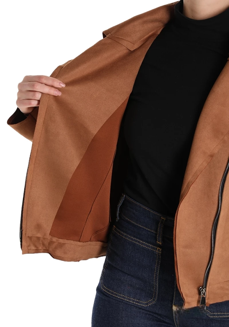 ΣΟΥΕΤ JACKET ΜΕ ΦΕΡΜΟΥΑΡ ΚΑΦΕ