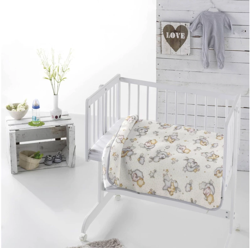 Piel Sa Ositos Nubes 80×90 Κουβέρτα Υπνόσακος 80×90 Grey