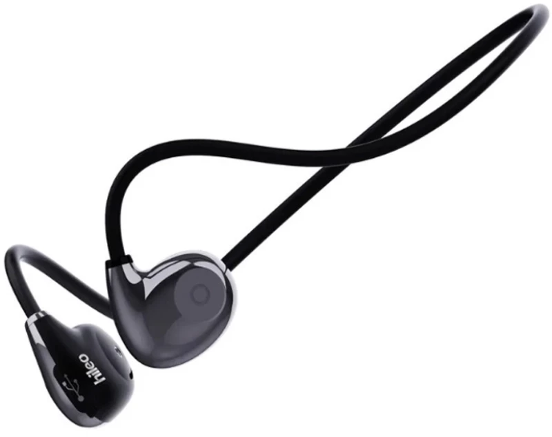 Hileo Hi72 Bone Conduction Bluetooth Handsfree Ακουστικά με Αντοχή στον Ιδρώτα Μαύρα