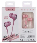Ενσύρματα Ακουστικά In-Ear X-One K-017 Ροζ
