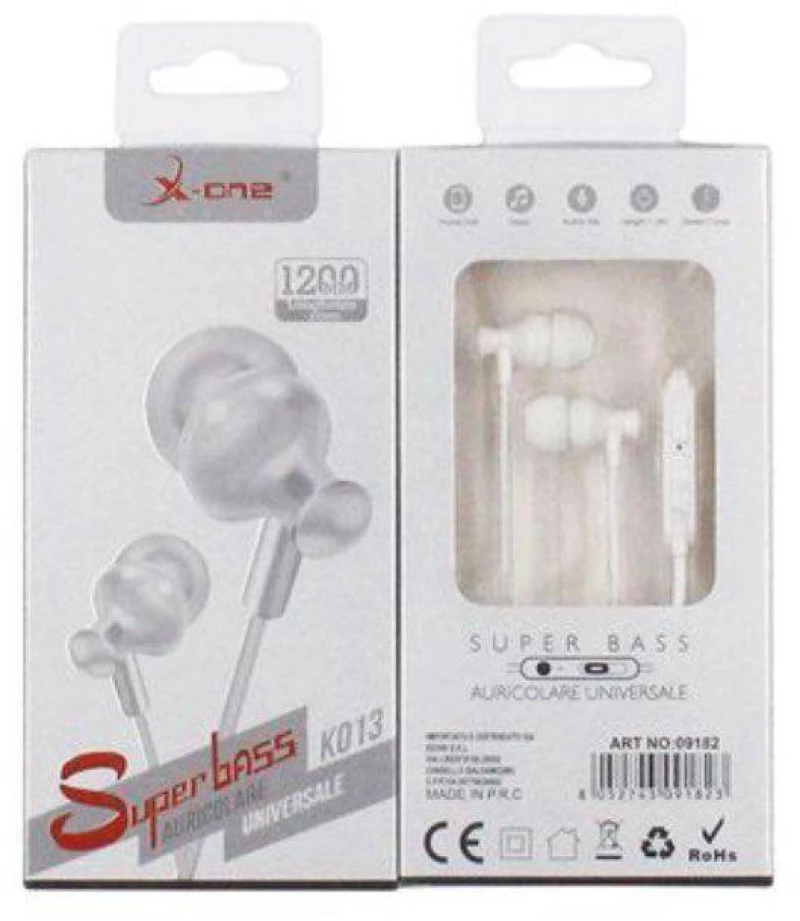 Ενσύρματα Ακουστικά In-Ear X-One K-013 Άσπρα