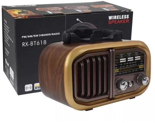 RX-BT618S Επιτραπέζιο Ραδιόφωνο με Bluetooth Καφέ