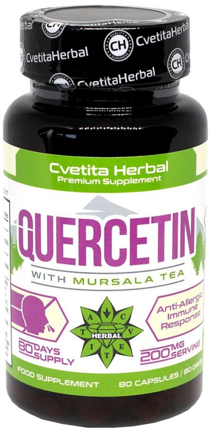 Cvetita Herbal Quercetin with Mursala Tea 200 mg [80 Κάψουλες]