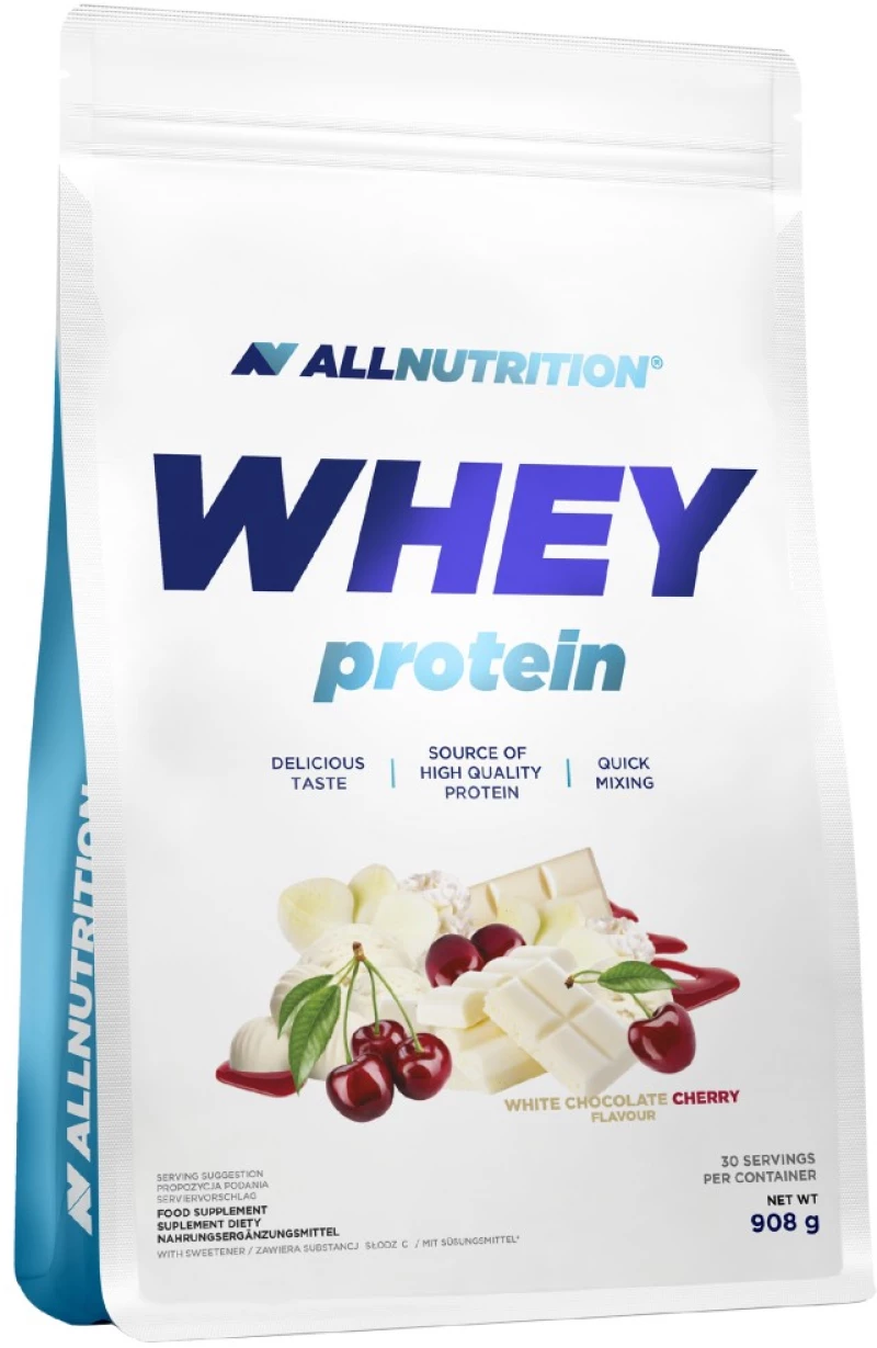 AllNutrition Whey Protein [908 Γραμμάρια] Λευκή σοκολάτα με κεράσι